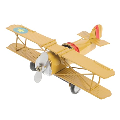 DOITOOL 2 Stck. Vintage Modellflugzeug Deko Retro Eisen Miniaturflugzeug für Kreative Tischdeko Gelbes Design mit Zufälligen Aufklebern für Sammler und Fotografie DOITOOL 2 Stck. Vintage Modellflugzeug Deko Retro Eisen Miniaturflugzeug für Kreative Tischdeko Gelbes Design mit Zufälligen Aufklebern für Sammler und Fotografie von DOITOOL