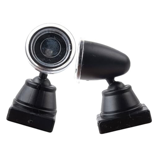 DOITOOL 2 Stück Ampelmodell Mini Eisenbahn z LED Licht trainieren Mikro-Landschaftslampe Lichtornamente für Mikrolandschaften Signallicht-Modell Puppenhausdekor Metall von DOITOOL