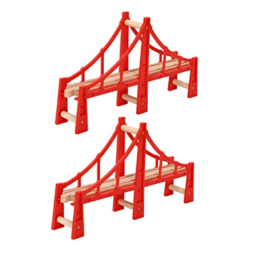 DOITOOL 2 Stück Hölzerne Zugspurzubehör Spielzeugbrücke Zugzubehör Eisenbahngleis Brücke Eisenbahnbrücke Gleiszubehör Zug zubehör Plastik rot DOITOOL 2 Stück Hölzerne Zugspurzubehör Spielzeugbrücke Zugzubehör Eisenbahngleis Brücke Eisenbahnbrücke Gleiszubehör Zug zubehör Plastik rot von DOITOOL