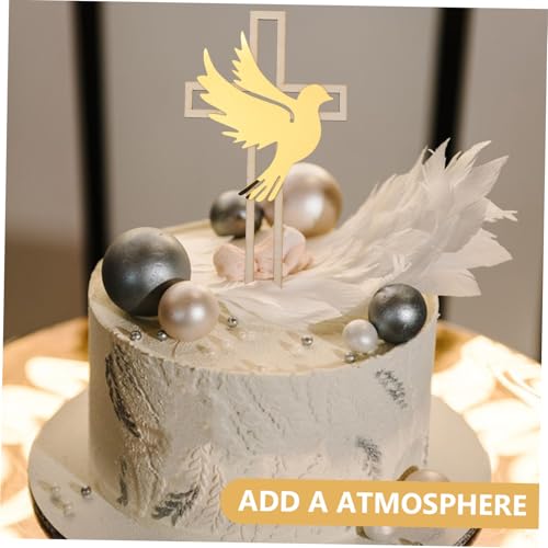 DOITOOL 2 Stück Holz Kreuz Cake Topper mit Taube Acryl Tortenstecker für Taufe Hochzeit Babyparty Mehrschichtige Kuchendeko Festliche Tortendekoration für Feiern und Geburtstage DOITOOL 2 Stück Holz Kreuz Cake Topper mit Taube Acryl Tortenstecker für Taufe Hochzeit Babyparty Mehrschichtige Kuchendeko Festliche Tortendekoration für Feiern und Geburtstage von DOITOOL