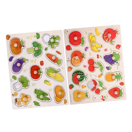 DOITOOL 2 Stück Holzgemüse Steckbrett für Obst-Puzzle Spielzeuggemüse Obstschneidespielzeug für Montessori-Rätsel Apfel-Puzzle Vorschulrätsel Kleinkind rätsel DOITOOL 2 Stück Holzgemüse Steckbrett für Obst-Puzzle Spielzeuggemüse Obstschneidespielzeug für Montessori-Rätsel Apfel-Puzzle Vorschulrätsel Kleinkind rätsel von DOITOOL
