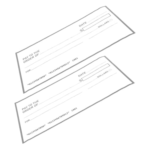 DOITOOL 2 Stück Jumbo Trockenlöschbare Riesen Scheck Großformat Wiederverwendbar Für Partys Hochzeiten Spenden Präsentationen Spaß von DOITOOL