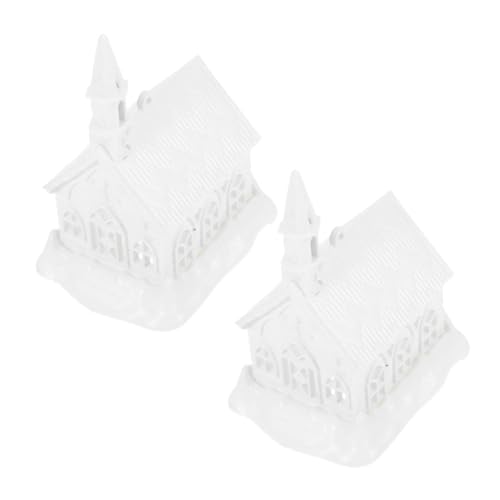 DOITOOL 2 Stück Kunststoff Hausmodelle Kleine Häuser Basteln Heimdekoration Leere Hausformen Zum Basteln Hausdekorationsbedarf Unbemalte Hausornamente Zum Dekorieren Von von DOITOOL