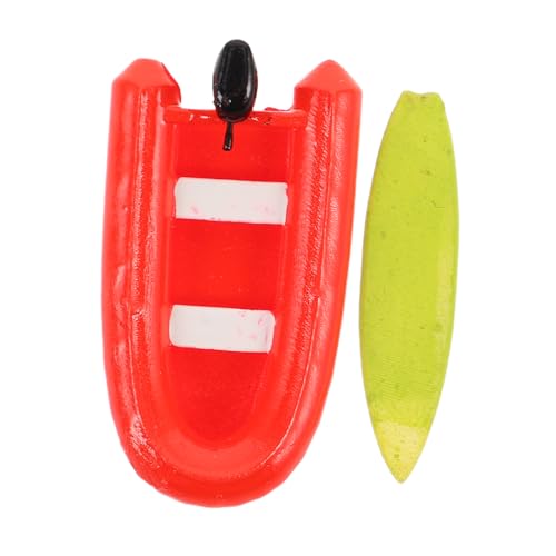 DOITOOL 2 Stück Mini-surfbretter: 1:64 Miniatur-strandparty-Dekoration, Gummiboot Und Surfbrett – Plastikboot-Spielzeug Für Kinder Zum Spielen Im Sand/Pool/badewanne von DOITOOL