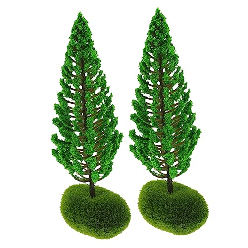 DOITOOL 2 Stück Miniatur Straßenbäume Realistische Landschaftsbäume für Sandtisch Modellbau Leichte DIY Dekoration Fein Gearbeitet für Mikro und Modellzug Zubehör von DOITOOL