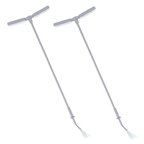 DOITOOL 2 Stück Modell Straßenlaterne Lampen Gebäude Miniatur Led Lichter Modelle Z Maßstab Straßenlaternen Gartendekoration Puppenhauslampe Laternenpfahl-Modell Puppenhausdekor Abs von DOITOOL