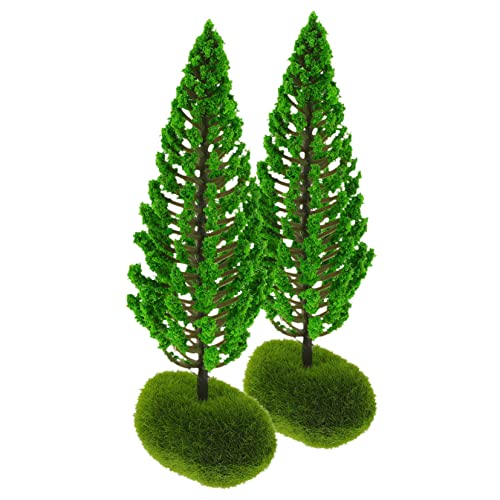 DOITOOL 2 Stück Simulierte Straßenbäume Gartenlandschaftsbäume Künstlicher Sand Kleine Baumdekoration Mini Landschaftsbaum Modell Simulationsbaum Kiefern Moos Kunstbaum von DOITOOL