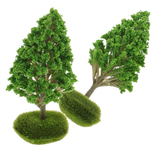 DOITOOL 2 Stück Simulierte Straßenbäume Grüner Landschaftssand DIY Miniaturbaum Diorama Spielzeugbäume Kleiner Baum Landschaftsbaumfiguren Gemischte Modellbäume Künstlicher Baum von DOITOOL