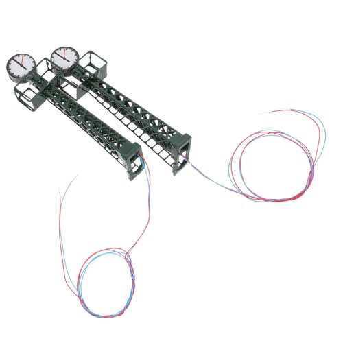 DOITOOL 2 Stück Zuggitter Licht Maßstab Straßenlaternen Modellbahn Lichter O Zugzubehör Modellbahn Tisch Miniatur Laternenpfahl O Straßenlaternen Sandtisch Abs von DOITOOL