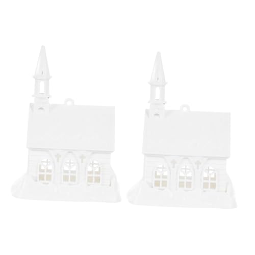 DOITOOL 2 Stücke Plastikhausmodell DIY hängende Hausdekorationen Anhängerdekorationen für DIY-Projekte Hausdekoration liefert künstlerische und handwerkliche Projekte DIY-Hausbausätze Weiß von DOITOOL