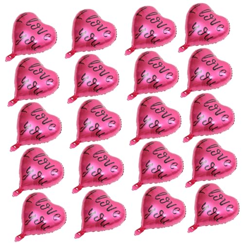 DOITOOL 20 Stück Herzballon Set Aluminium Folienballons für Hochzeiten Verlobungen und Geburtstagsfeiern Dekoration für Partys und Feiern Vielseitig Einsetzbar von DOITOOL