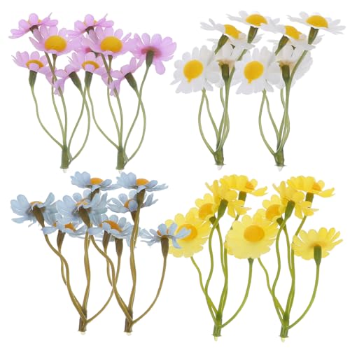 DOITOOL 20 Stück Künstliche Mini Deko Blumen mit Stielen für Garten Vasenarrangements und Puppenhaus Weiße Gelbe Blaue und Lilafarbene Blüten DOITOOL 20 Stück Künstliche Mini Deko Blumen mit Stielen für Garten Vasenarrangements und Puppenhaus Weiße Gelbe Blaue und Lilafarbene Blüten von DOITOOL