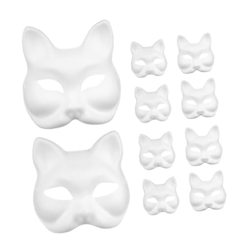 DOITOOL 20 Stück Maske Halloween-maskenkostüm Handgemalte Masken Katzenmaske Halloween-katzenmaske Weiße Masken Selber Machen Weiße Katzenmasken Fuchs-blank-masken Maskenkostüm Weiß Papier DOITOOL 20 Stück Maske Halloween-maskenkostüm Handgemalte Masken Katzenmaske Halloween-katzenmaske Weiße Masken Selber Machen Weiße Katzenmasken Fuchs-blank-masken Maskenkostüm Weiß Papier von DOITOOL