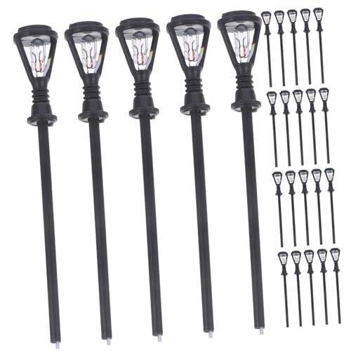 DOITOOL 20 Stück Straßenlampen Modell Teilig Garten Dekoration LED Licht Stabile Basis für Miniaturhäuser und Landschaftsprojekte und Warmweißes Licht DOITOOL 20 Stück Straßenlampen Modell Teilig Garten Dekoration LED Licht Stabile Basis für Miniaturhäuser und Landschaftsprojekte und Warmweißes Licht von DOITOOL