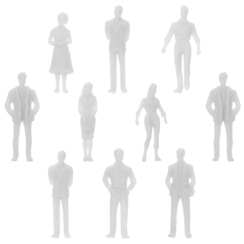 DOITOOL 20 Stück Weißes Kleines Mann Model Miniatur-puppenhausmenschen Menschliche Miniaturfiguren Menschliche Minifiguren Miniaturpersonen Figuren Miniaturleute Miniaturmodell Mini-Leute von DOITOOL
