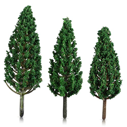 DOITOOL 24 Stück Kleiner Baum Landschaftsdekoration Zuglandschaften Miniatur Laub Maßstabmodellbaum Weihnachten gefälscht Kiefer Modellbäume Mini-Bäume zum Basteln Eisenbahn Bäume Plastik von DOITOOL