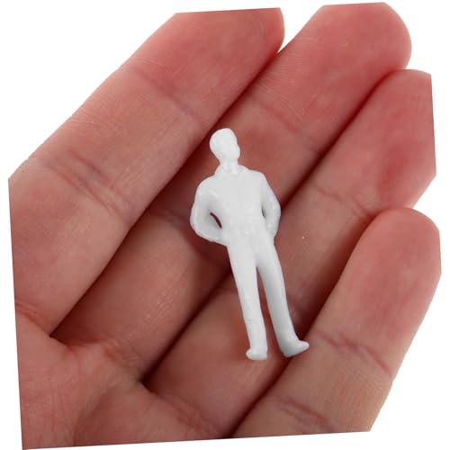 DOITOOL 25 Stück Miniatur Figuren Weiße DIY Modellbau Figuren für Sandtisch und Puppenhaus Realistische Detailreiche Menschen zum Bemalen und Basteln Fördert Feinmotorik und Kreativität von DOITOOL
