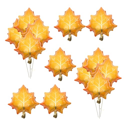 DOITOOL 25 Stück Teiliges Aluminium Folienballons in Ahornblatt-form Bunte Herbstdekoration für Drinnen und Draußen Vielseitige Thanksgiving Party Deko für Saisonale Feierlichkeiten von DOITOOL