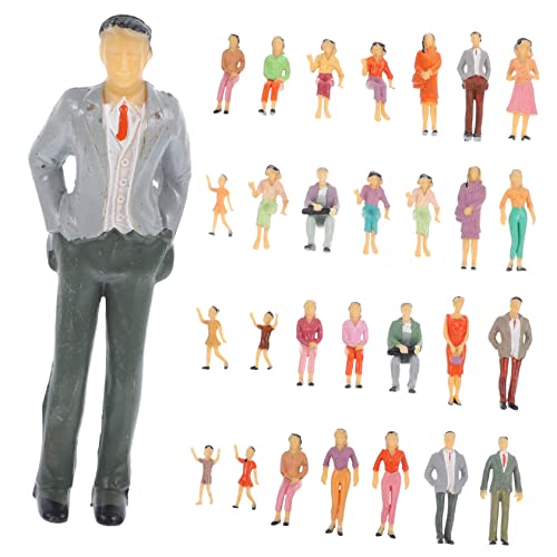 DOITOOL 26Stücke Miniaturfiguren Teilig für Puppenhaus und Modellbau Realistische Mini People für Kreative Dekorationen und Schulprojekte Wetterfest und Langlebig von DOITOOL
