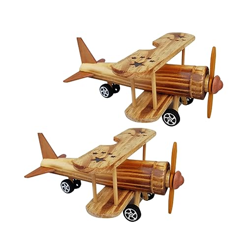 DOITOOL 2Stücke Holz Flugzeugmodell Dekoratives Desktop Ornament Für Home Hotel Und Büro Für Sammler Und Kunstliebhaber DOITOOL 2Stücke Holz Flugzeugmodell Dekoratives Desktop Ornament Für Home Hotel Und Büro Für Sammler Und Kunstliebhaber von DOITOOL