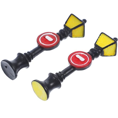 DOITOOL 2Stücke Miniature Street Lights for Dollhouse Model Tiny Lamp for Playsets for Mini Garden and Realistic Scene Decoration von DOITOOL
