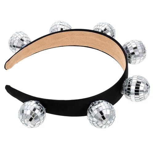 DOITOOL 2st Disco Ball Stirnband Frauen Stirnband Disco-kopfbedeckung Party Dekoratives Stirnband Spiegel Wanddekoration Hippie-outfit Discokugeln Schal Damen Plastik Haar von DOITOOL