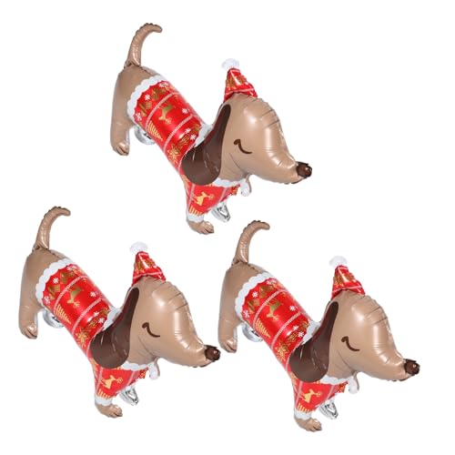 DOITOOL 3 Stück Aufblasbare Dachshund Luftballons aus Aluminiumfolie Langlebig und Glänzend Lustige Dackelform für Weihnachts Halloween-partydekoration Einfache Handhabung für DOITOOL 3 Stück Aufblasbare Dachshund Luftballons aus Aluminiumfolie Langlebig und Glänzend Lustige Dackelform für Weihnachts Halloween-partydekoration Einfache Handhabung für von DOITOOL
