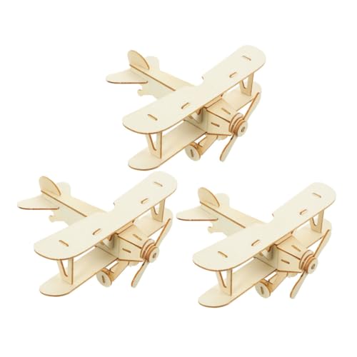 DOITOOL 3 Stück DIY Holz Flugzeug Modellbau Teilig für Bemalbares Holzflugzeug Bastelset Langlebiges und Stabiles Flugzeugspielzeug Kreative Flugzeug Deko für Jungen und Mädchen DOITOOL 3 Stück DIY Holz Flugzeug Modellbau Teilig für Bemalbares Holzflugzeug Bastelset Langlebiges und Stabiles Flugzeugspielzeug Kreative Flugzeug Deko für Jungen und Mädchen von DOITOOL