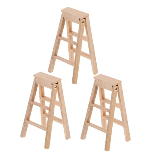 DOITOOL 3 Stück Holzleiter Mit Fischgrätenmuster Modellmöbel Miniatur Puppenhaus Bausatz Holz Anziehpuppen Holzpuppen Für Puppenhaus Beige DOITOOL 3 Stück Holzleiter Mit Fischgrätenmuster Modellmöbel Miniatur Puppenhaus Bausatz Holz Anziehpuppen Holzpuppen Für Puppenhaus Beige von DOITOOL