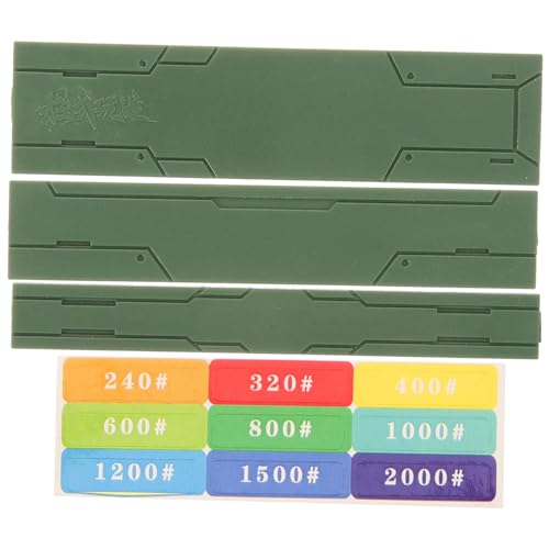 DOITOOL 3 Stück Modellschleifstab Schleifen Werkzeug DIY-versorgung Polierbrett Für Schleifbretter Dark Green Acryl von DOITOOL