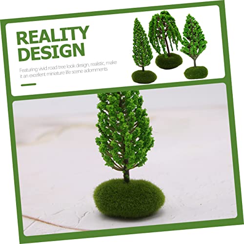 DOITOOL 3 Stück Teiliges Miniatur Straßenbaum Realistische Grüne Landschaftsbäume Leicht Verarbeitung für Modellbau Architekturmodelle Dioramen und Mikro von DOITOOL