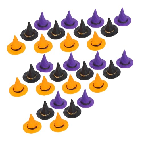 DOITOOL 36 Stück Teiliges Hexenhüte aus Leichtem Kunststoff für DIY Halloween Dekoration Wiederverwendbare Kleine Hexenhüte in Mischfarben für Bastelprojekte und Party Accessoires von DOITOOL