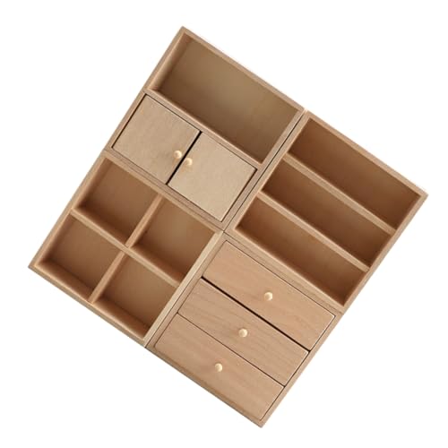 DOITOOL 4 Stück Mini-Möbel Spielhausmöbel Küchenschränke für Puppenstuben Miniatur-Szenen-Seitenschrank Schlafzimmermöbel Miniatur-Hausmöbel Mini-Tisch Holz Beige DOITOOL 4 Stück Mini-Möbel Spielhausmöbel Küchenschränke für Puppenstuben Miniatur-Szenen-Seitenschrank Schlafzimmermöbel Miniatur-Hausmöbel Mini-Tisch Holz Beige von DOITOOL