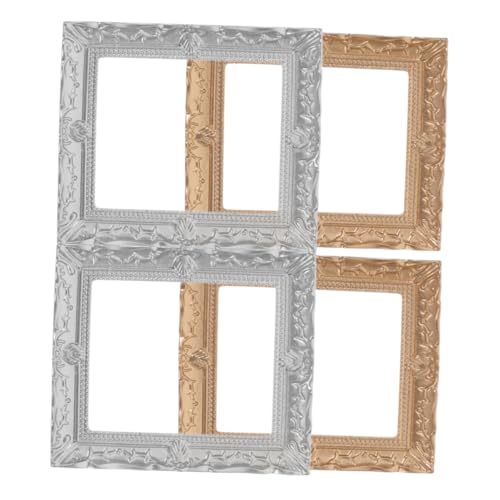 DOITOOL 4 Stück Puppenhauszubehör Winzige Fotorahmen Dekorationen Puppenhaus Bilderrahmen Dekorative Bilderrahmen DIY Fotorahmen Fotorahmen Modell Mini Fotorahmen Mini Rahmen von DOITOOL