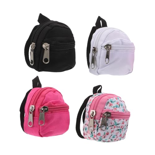 DOITOOL 4 Stück Teiliges Mini Rucksack für Puppen Maßstab Polyester DIY Schulrucksack mit Reißverschluss Leichte Miniatur Puppenzubehör für Rollenspiele Puppenhaus und Fotoshootings DOITOOL 4 Stück Teiliges Mini Rucksack für Puppen Maßstab Polyester DIY Schulrucksack mit Reißverschluss Leichte Miniatur Puppenzubehör für Rollenspiele Puppenhaus und Fotoshootings von DOITOOL