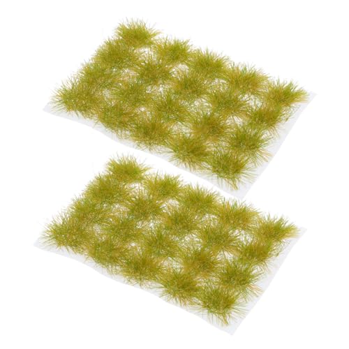 DOITOOL 40 Stück Realistische Kunststoffgrascluster mit Starkem Kleberücken für DIY Mikrolandschaften und Sandtisch Layouts Miniaturlandschaftszubehör von DOITOOL