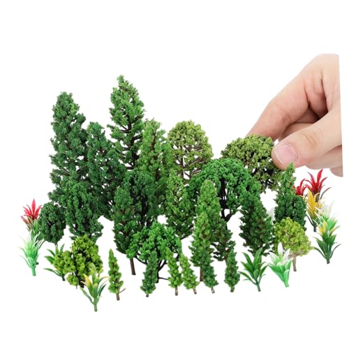 DOITOOL 40 Stück Teiliges Miniatur Baum für Modellbau Robuste Kunststoff Mischung Miniaturkiefern für DIY Mikrolandschaften Dioramen Modellbahnanlagen und Bastelprojekte von DOITOOL