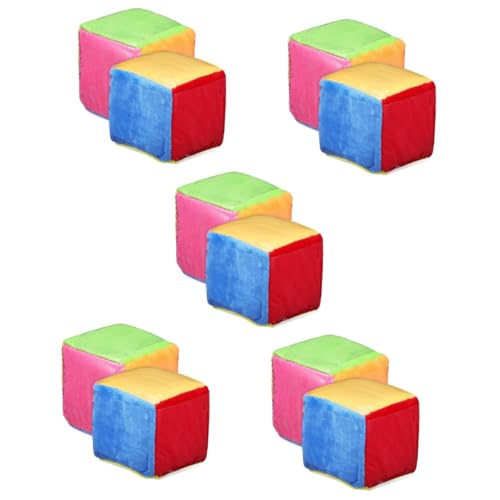 DOITOOL 5 Sätze Plüschtier Würfel -lernspielzeug Lehrerunterrichtswürfel Unterrichten Frühes Lernen Bunte Würfel Geschichtenwürfel Für Stoff 2 Stücke * 5 von DOITOOL