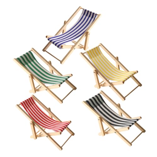DOITOOL 5 Stück Holz Puppenhaus Möbel Zubehör Realistisches Design für Kreative DIY Dekoration und Spielspaß im Freien von DOITOOL