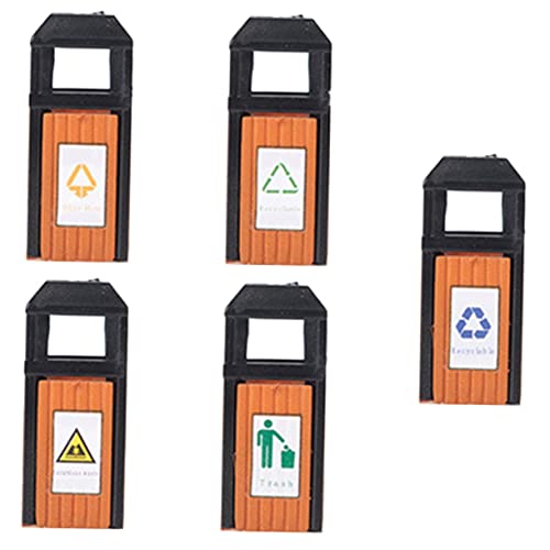 DOITOOL 5 Stück Mini-mülleimer Modell Mülleimer Selber Machen Mikrolandschaftsdekor Spiel Zum Sortieren Von Müll Sandtisch Mülleimer Puppenhausdekor Kleines Mülleimer Modell Abs von DOITOOL