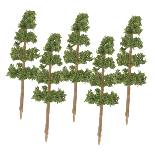 DOITOOL 5 Stück Modellbaum Miniatur-waldbäume Weihnachten Miniaturlandschaft Mini-landschaftsmodell Modell-bäume-Figur Miniatur Moos Künstliche Baummodelle Plastik Grün von DOITOOL