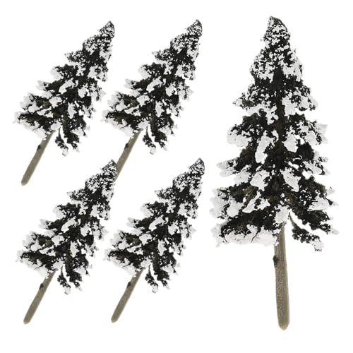 DOITOOL 5 Stück Weihnachtsbaum Simulationsbaum Miniaturbäume für Modelle Baumfiguren Miniatur-Baumpflanzenornament Modellbaummasse Sandtischmodell Mini-Baum Plastik von DOITOOL