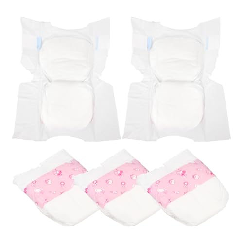 DOITOOL 5 Stück Wiederverwendbare Puppenwindeln für Baby-Puppen, Rollenspiel Puppenzubehör, passend für Puppen von 30-38 cm, Mehrfarben DOITOOL 5 Stück Wiederverwendbare Puppenwindeln für Baby-Puppen, Rollenspiel Puppenzubehör, passend für Puppen von 30-38 cm, Mehrfarben von DOITOOL
