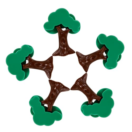 DOITOOL 5 Stück gefälschter Minibaum Landschaft Mini-Modellbäume Pflanzen Bahngleis klein Laub Modellbaum für Züge Zug Modellbau Bäume Mini-Gartenornament simulierte Baumfigur Plastik von DOITOOL