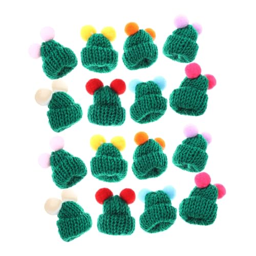 DOITOOL 50 Stück Mini Strickmützen aus DIY Bastelset für Weihnachtsbaumdekoration Bunte Kleine Mützen als Partydeko und Puppenzubehör Langlebige Mini Hüte für Kreative Handarbeiten von DOITOOL