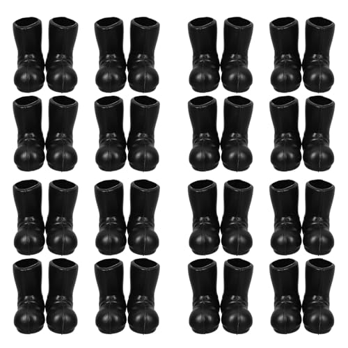 DOITOOL 50 Stück Miniatur-weihnachtsmannstiefel, Dekorative Mini-Schuhe, Weihnachtsrequisiten aus Schwarzem Kunststoff, Mini-Haus-Ornamente, 1, 18 X 1, 10 X 0, 55 Zoll von DOITOOL