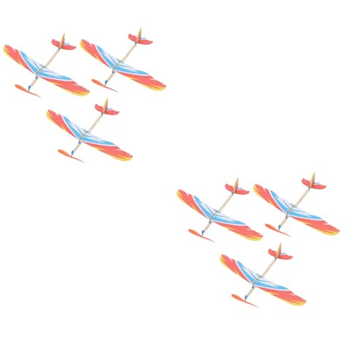 DOITOOL 6 Stck Teiliges DIY Flugzeug Modell mit Vogel Design Gummiband Angetrieben Leichtes Robustes Flugspielzeug für Pädagogisch zur Logischen Denkens und Eltern Junge Mädchen von DOITOOL