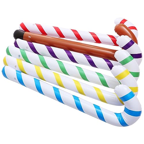 DOITOOL 6 Stück Aufblasbare Zuckerstangen Spielzeugset Luftballons für Kindergeburtstagsfeiern Weihnachten Hochzeiten Cosplay und Partys Sicher und Langlebig von DOITOOL