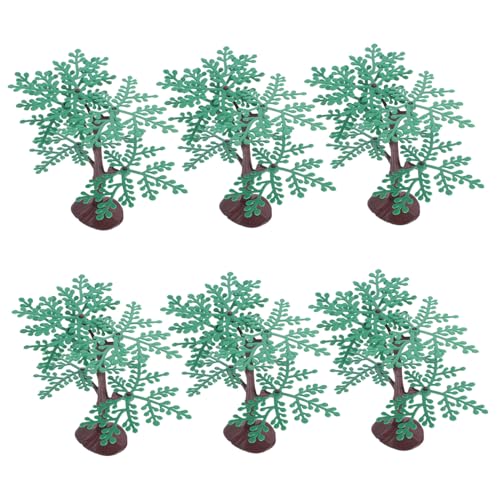 DOITOOL 6 Stück Kunststoff Baum Modellbaum Figur Modellbäume Kleine Bäume Kleine Bäume Mini Bäume Zum Basteln Plastikbäume Miniaturen Zum Basteln Miniaturbäume Zum Basteln von DOITOOL