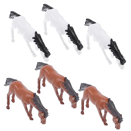 DOITOOL 6 Stück Teiliges Miniatur Pferde PVC Figuren für Micro Landscape DIY Lebensechte Gartenornamente Weiß und Braun Vielseitige Dekoration für Sukkulenten Moos und Pflanzgefäße DOITOOL 6 Stück Teiliges Miniatur Pferde PVC Figuren für Micro Landscape DIY Lebensechte Gartenornamente Weiß und Braun Vielseitige Dekoration für Sukkulenten Moos und Pflanzgefäße von DOITOOL